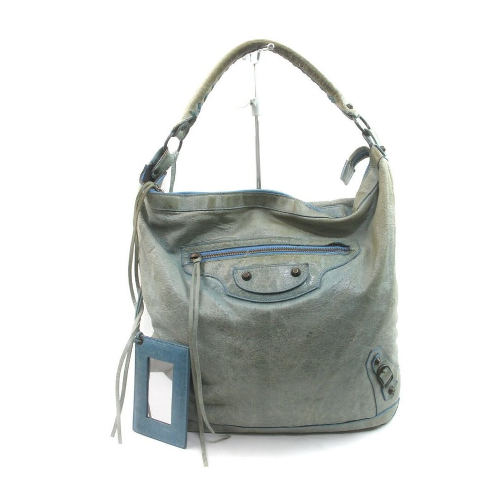 Auth Balenciaga The Day Hand Bag Green #20220B10 - Picture 1 of 9
